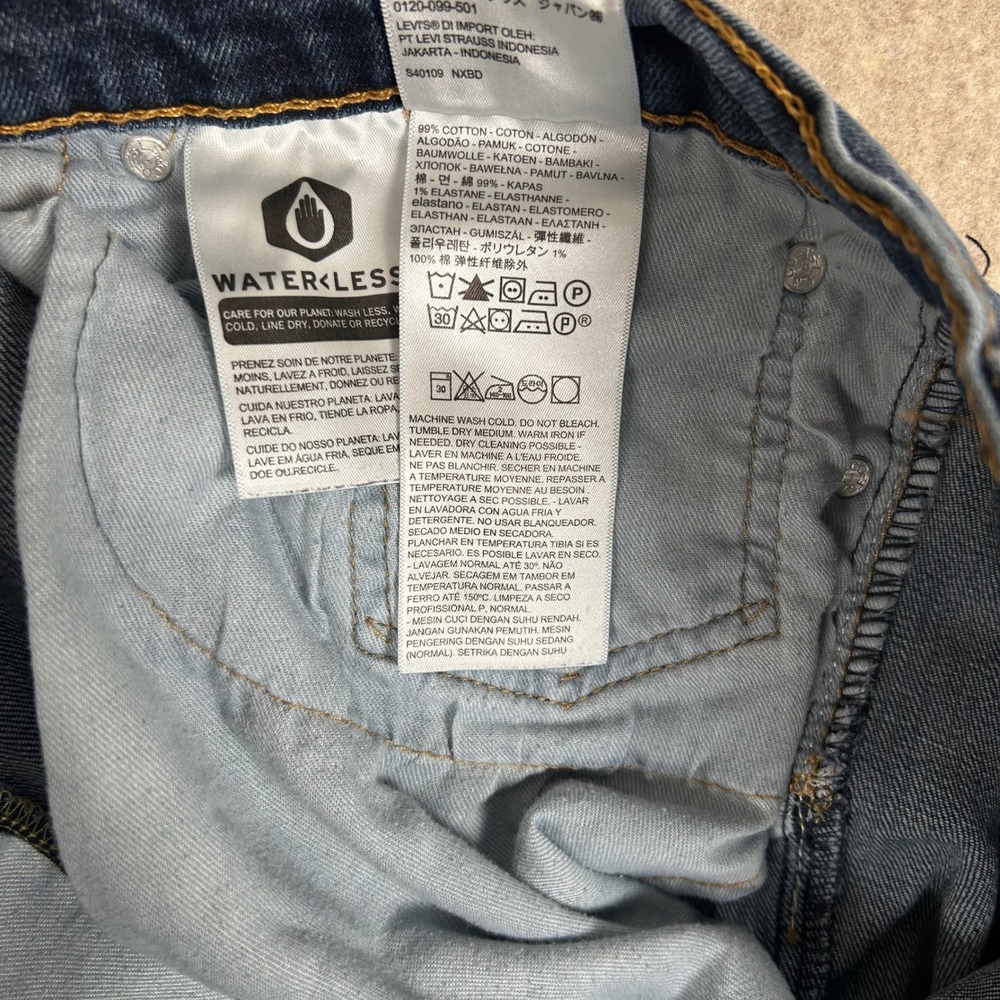 Levi's 514 Straight Fit Jeans Mens 36x32 Blue Medium Wash Denim - Picture 9 of 10